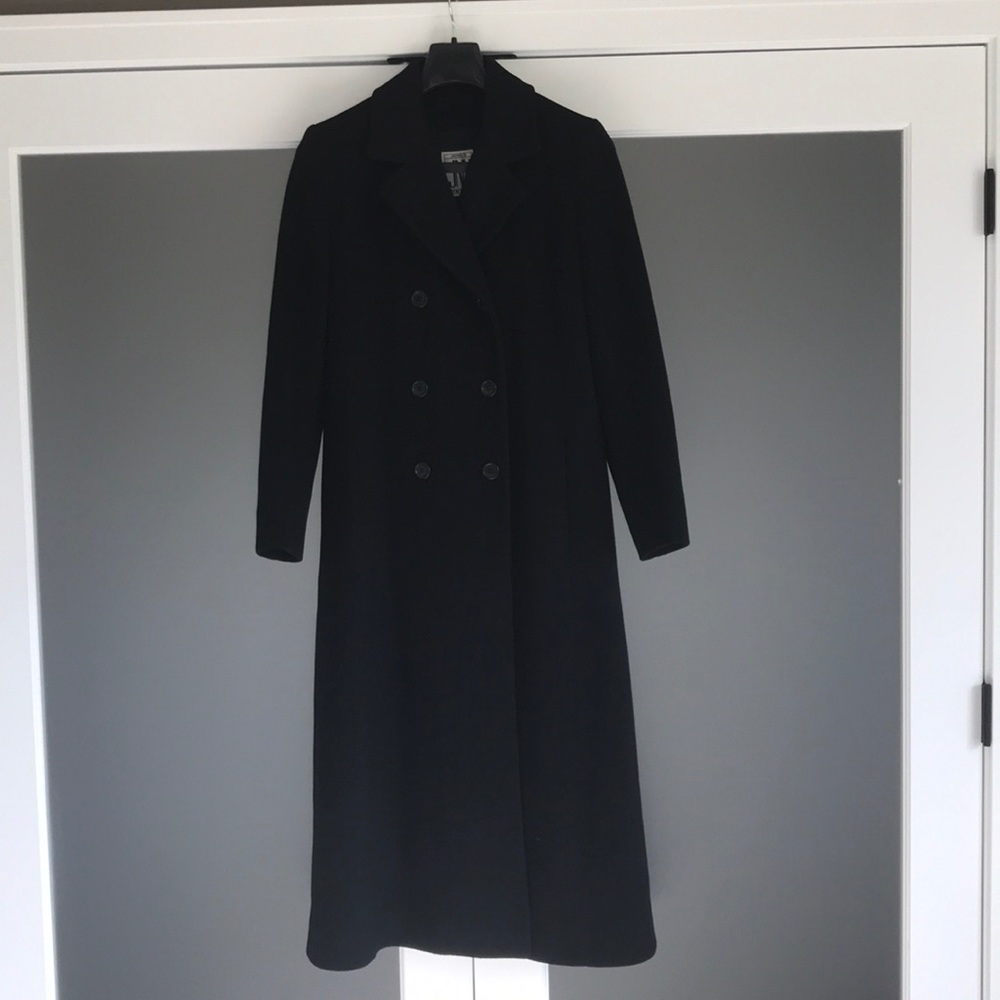 Jones New York Black Wool Trench Coat
